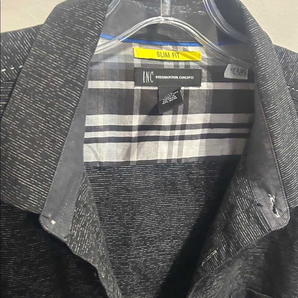 INC International Concepts Dark Gray Casual Shirt - Picture 5 of 6